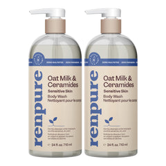 Renpure botella de gel de ducha con leche de avena y ceramidas para piel sensible