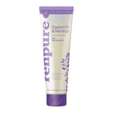 Renpure gel de aceite de ricino y moringa, frasco suave para rizos definidos y brillantes.