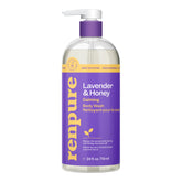 RENPURE Lavender and Honey Body Wash bottle for gentle cleansing and calming scent.