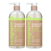 Renpure Leche de Coco y Vitamina E en botella, hidratación profunda para la piel.