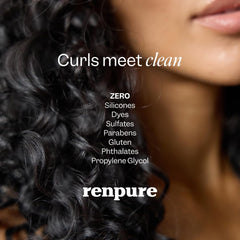 Rizos definidos y sin encrespamiento gracias al champú Renpure.
