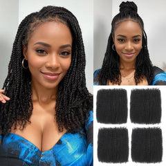Renyarch Afro Kinky Bulk Hair 16 inch bundles blend naturally with your own hair.