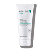 Replenix benzoyl peroxide face wash bottle pour for easy application