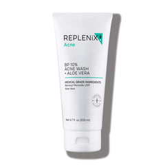 Replenix benzoyl peroxide face wash bottle pour for easy application