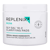 Replenix Gly-Sal Clarifying Acne Pads pack front view for daily cleansing.