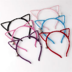 Reqo diadema gato iluminada, cómodo para celebraciones largas.