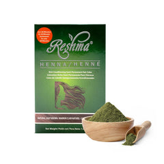 Reshma Beauty 30 Minute Henna hair color powder delivers rich color and conditioning.