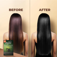 Reshma Beauty gray coverage henna demonstrates natural, even color on gray strands