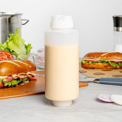 Restaurantware clear body shows contents at a glance for quick prep decisions.