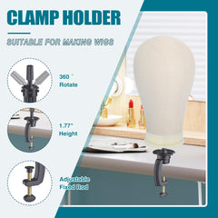 Retbtnm wig stand with easy assembly speeds setup and storage
