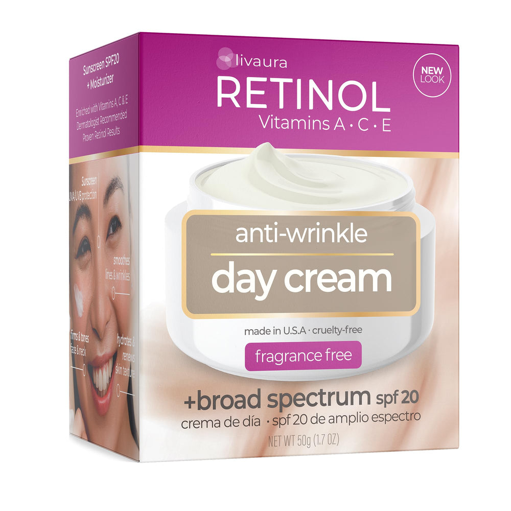 Retinol LIVAURA: textura cremosa de la crema de día para piel suave