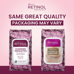 Retinol LIVAURA: toallitas prehumectadas para tono hidratante y preparación de la piel.