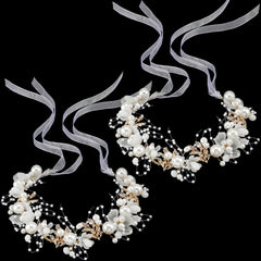 Diadema Retrowavy de flor con cristales para niñas, ideal para bodas.