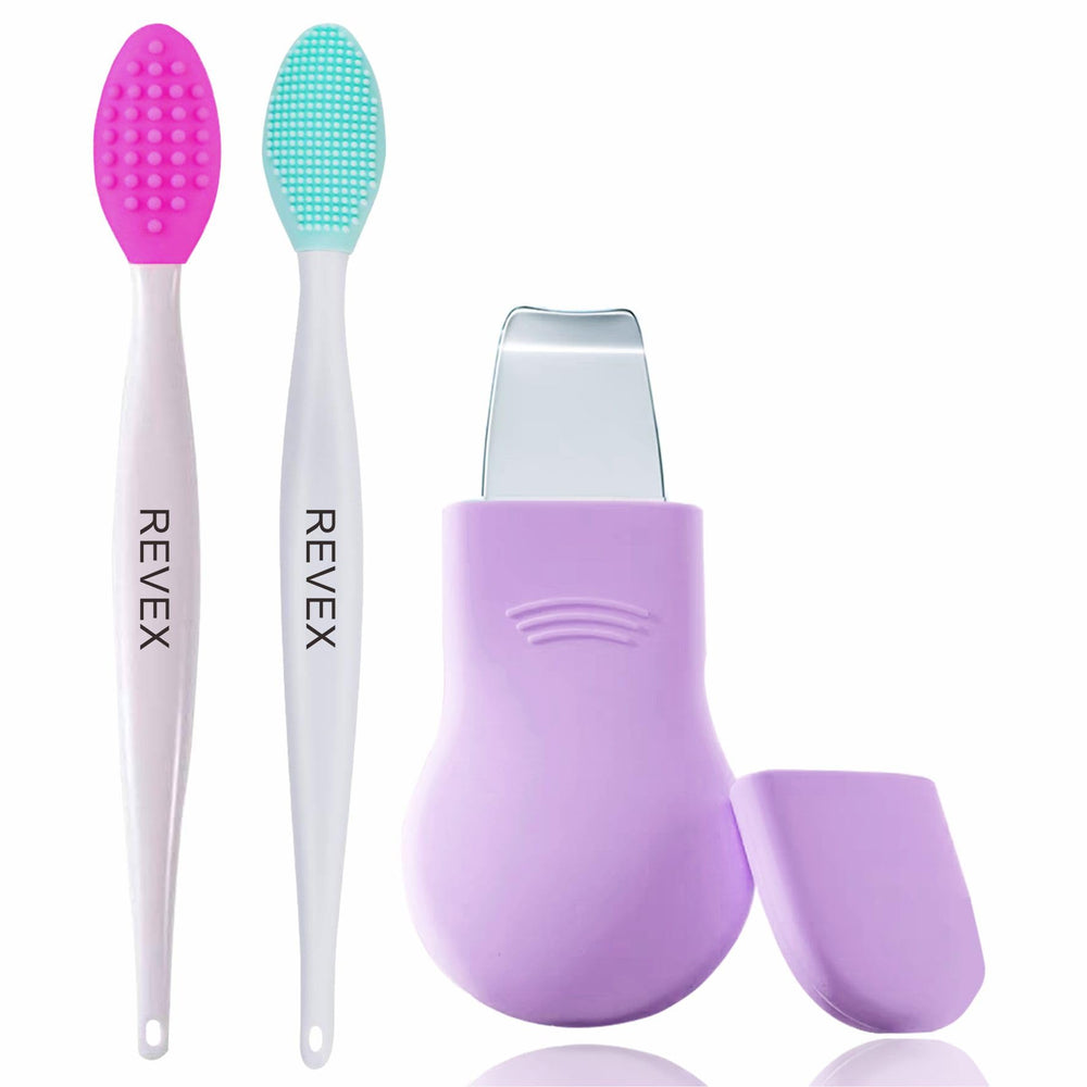 REVEX Nose Blackhead Remover Tool Set close-up on nose area for precise extractions.