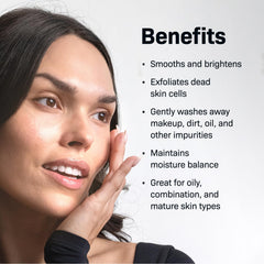 Creamy texture of Revision Skincare Brightening Facial Wash for daily cleansing