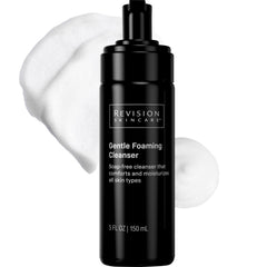 Revision Skincare Gentle Foaming Cleanser bottle showing soap-free cleansing action