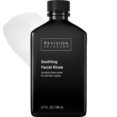 Revision Skincare Soothing Facial Rinse bottle front for gentle hydration on sensitive skin.