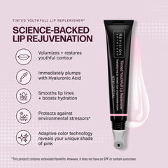Revision Skincare Tinted YouthFull Lip Replenisher being applied for a smooth, natural glow.