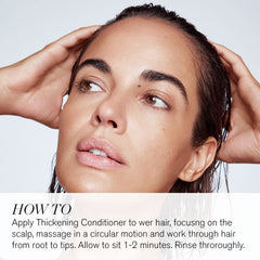Texture application of RevitaLash Thickening Conditioner across hair shaft