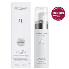 RevitaLash Volume Enhancing Foam pump dispense showing easy daily use