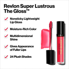 Revlon Brillo de Labios Super Lustrous, hidratación intensa con ingredientes nutritivos