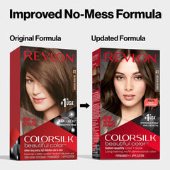 Revlon Colorsilk ammonia-free formula for gentler application and rinse.