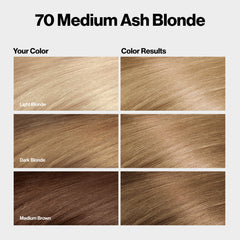 Revlon ColorSilk blonde swatches illustrate shade range and match options