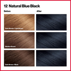 Revlon Colorsilk blue-black box with at-home dye kit for convenience