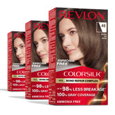 Revlon ColorSilk bond repair bottle and box showing bond repair action for healthier color