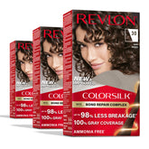 Revlon ColorSilk Bond Repair bottle showing repair benefits for hair health