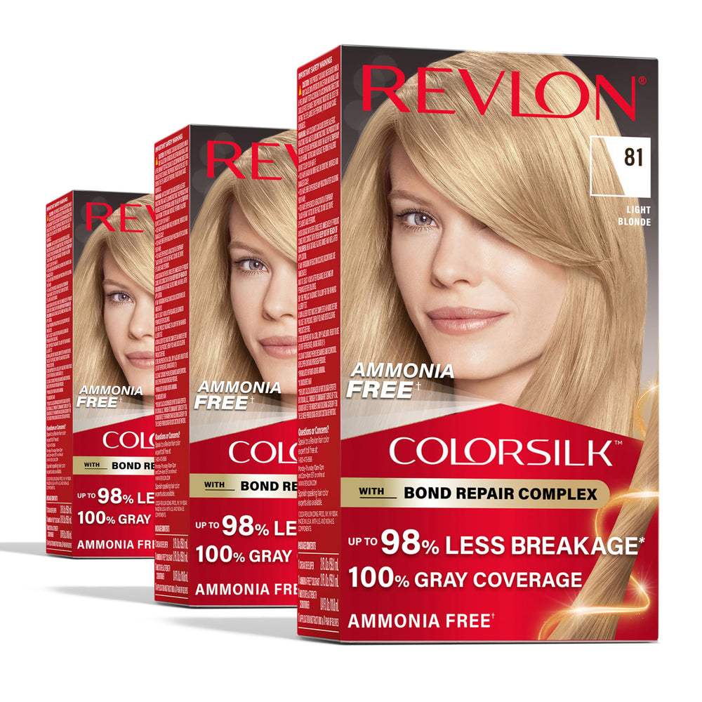 Revlon ColorSilk bond repair bottle showing bond-boost formula for smoother results