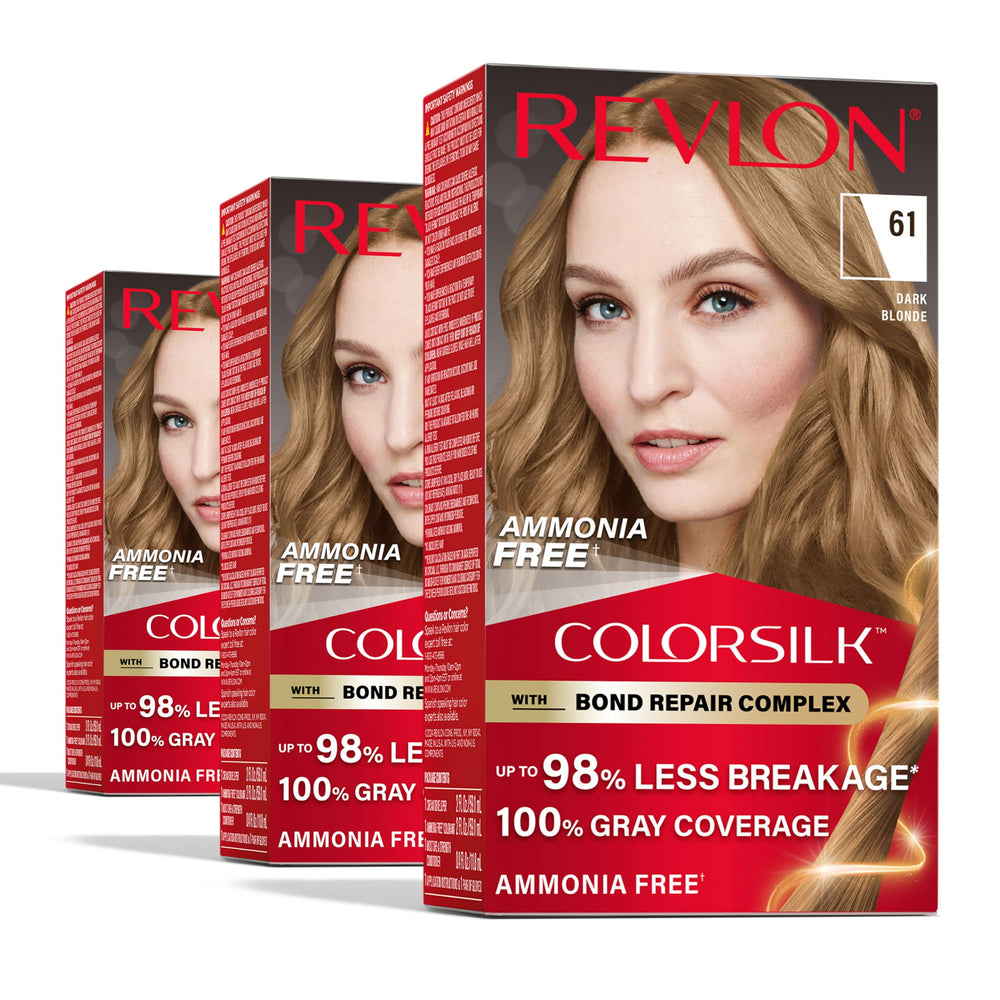 Revlon ColorSilk bond repair packaging communicates repair and color benefits.