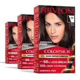 Revlon ColorSilk bottle and nozzle showing precise application for even color