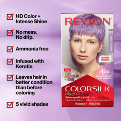 Revlon ColorSilk Digitones pastel lavender developer bottle for easy, mess-free application
