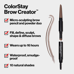 Revlon ColorStay Brow Creator spoolie brush blends color and shapes brows.