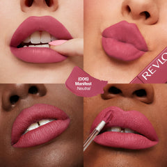 REVLON ColorStay Limitless Matte Lipstick 006 Manifest: duración de 24 horas para color intenso.