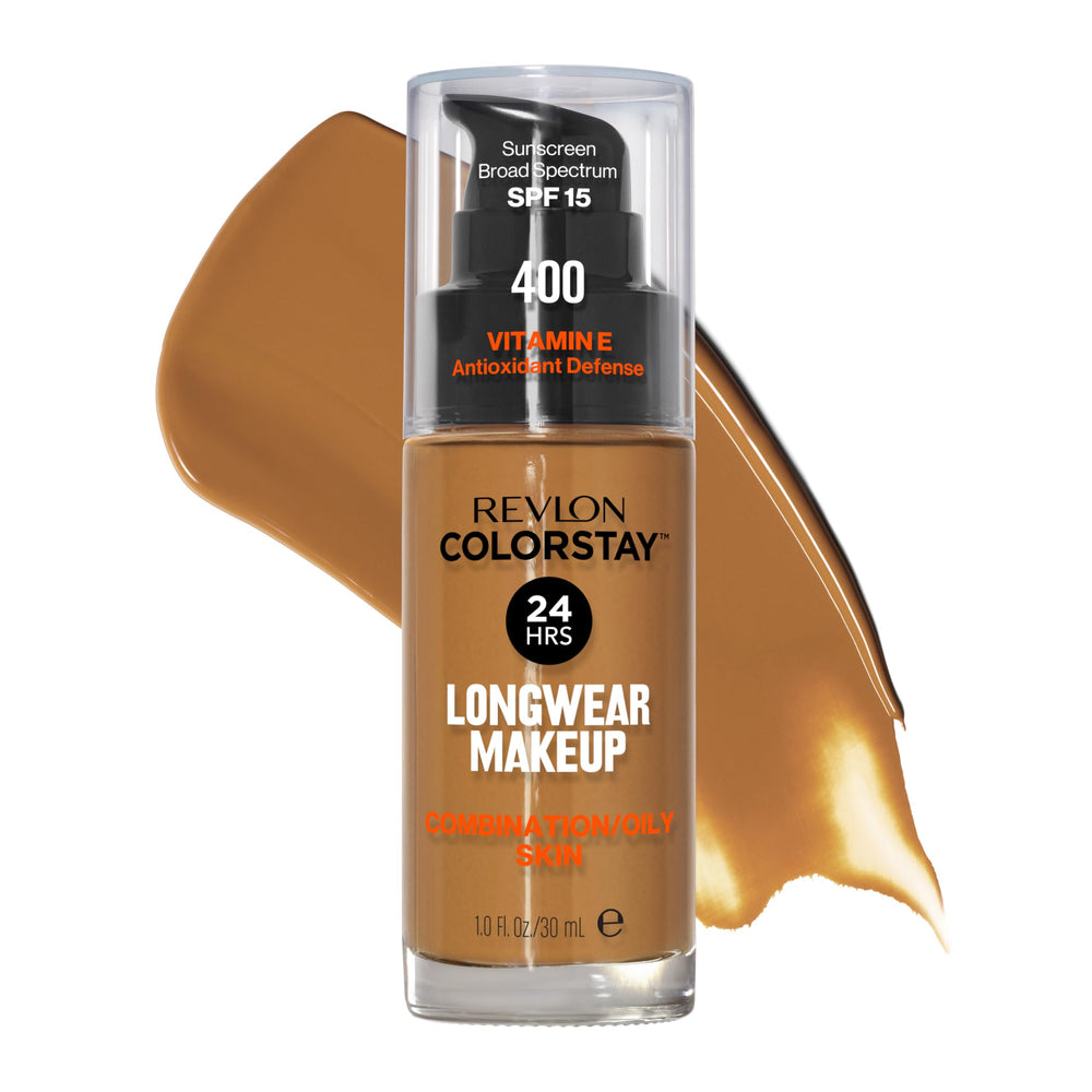 Maquillaje Revlon ColorStay: envase elegante para aplicación rápida y diaria.