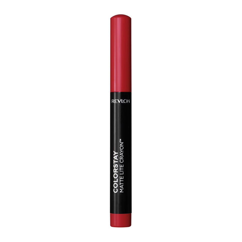 REVLON ColorStay Matte Lite Crayon Air Kiss swatch shows bold matte color.