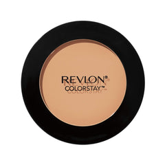 Revlon ColorStay pressed powder compact closeup showing matte finish and coverage.