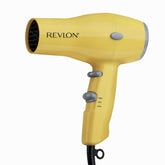 Revlon compact hair dryer 1875W delivers fast drying with ionic technology.