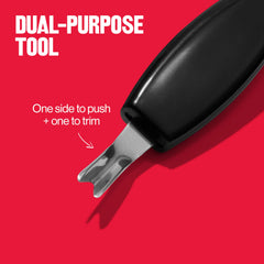 Revlon Cuticle Trimmer performing gentle trimming along the curve.