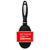 REVLON Detangle & Smooth Black Cushion Brush front view for effortless detangling.