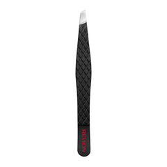 REVLON Expert Slant Tweezer stainless steel body for durability and easy cleaning.