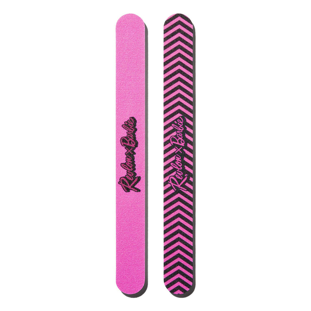REVLON File On Nail Shaper in pink Live Boldly, two-sided for shaping and smoothing nails.