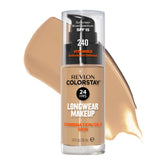 REVLON fundación líquida mate con cobertura media para un look diario.