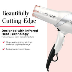 REVLON Infrared Hair Dryer with concentrator for precise styling and sleek results
