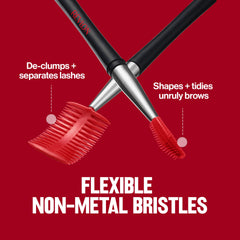 Revlon Lash and Brow Styling Tool dual ends in action with defined brows.