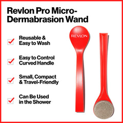 Revlon Microdermabrasion Wand shows adjustable intensity for customized exfoliation.