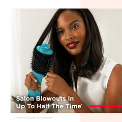 REVLON One-Step Volumizer Mint demonstrates 3 heat settings for versatile styling
