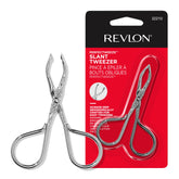 REVLON Perfectweeze slant-tip with ergonomic handle for precise tweezing.
